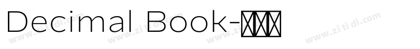 Decimal Book字体转换
